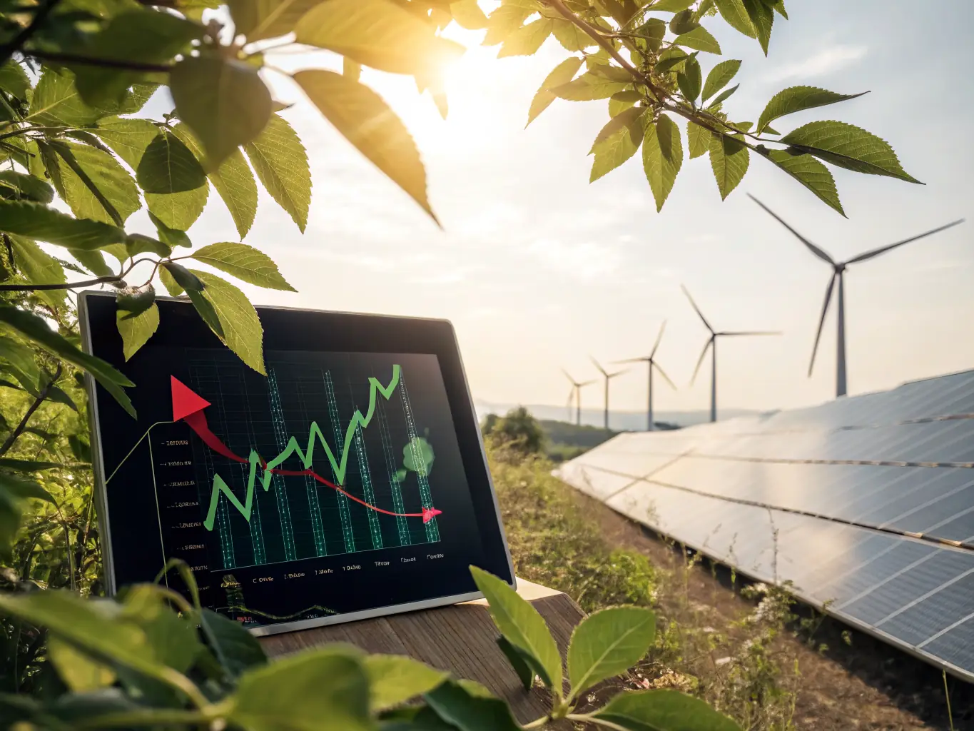 A graph showing a steady decline in carbon emissions over time, illustrating the long-term impact of Panamax AG's B2B carbon credit solutions.
